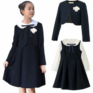 [WUOWU] 女児スーツ 子供服 制服 キッズ フォーマル 入園 入学 卒園 (その他)