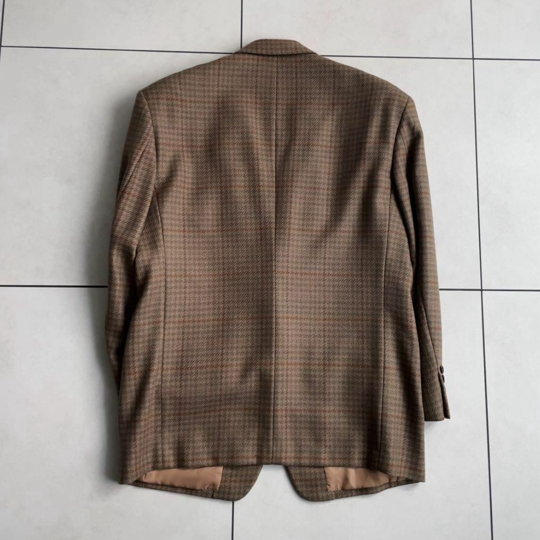 Christian Dior 2B シングル チェックテーラード ジャケット Christian Dior 2B シングル チェックテーラード ジャケット