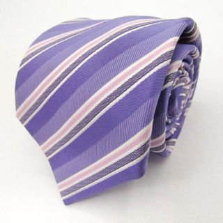 シンプルフレーズクラバット ブランド ネクタイ ストライプ柄 PO  メンズ パープル SIMPLE PHRASE CRAVAT(ネクタイ)