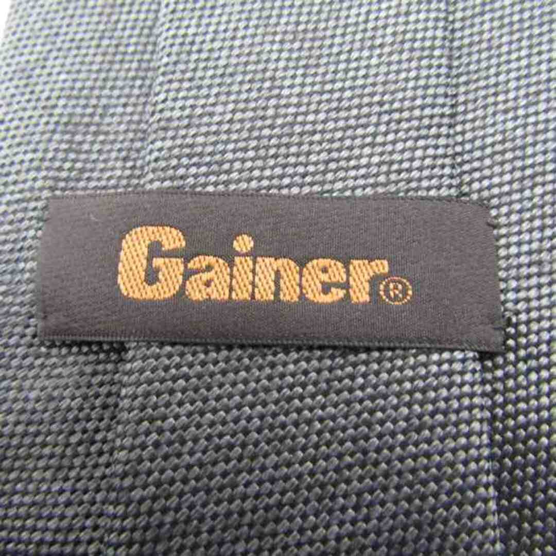 ゲイナー ブランド ネクタイ 無地 シルク 日本製 PO  メンズ グレー Gainer メンズのファッション小物(ネクタイ)の商品写真
