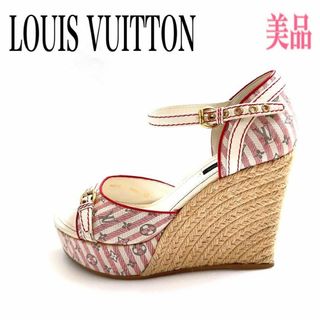 ルイヴィトン(LOUIS VUITTON)のルイヴィトン サンダル モノグラム ミニラン クロワゼット ウェッジソール 厚底(サンダル)