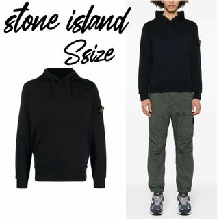 STONE ISLAND - ストーンアイランド  スウェット パーカー フーディ ネイビー S 64151