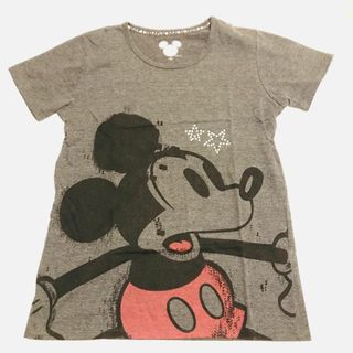 ディズニー公式 ミッキー Tシャツ ラインストーン L(Tシャツ(半袖/袖なし))