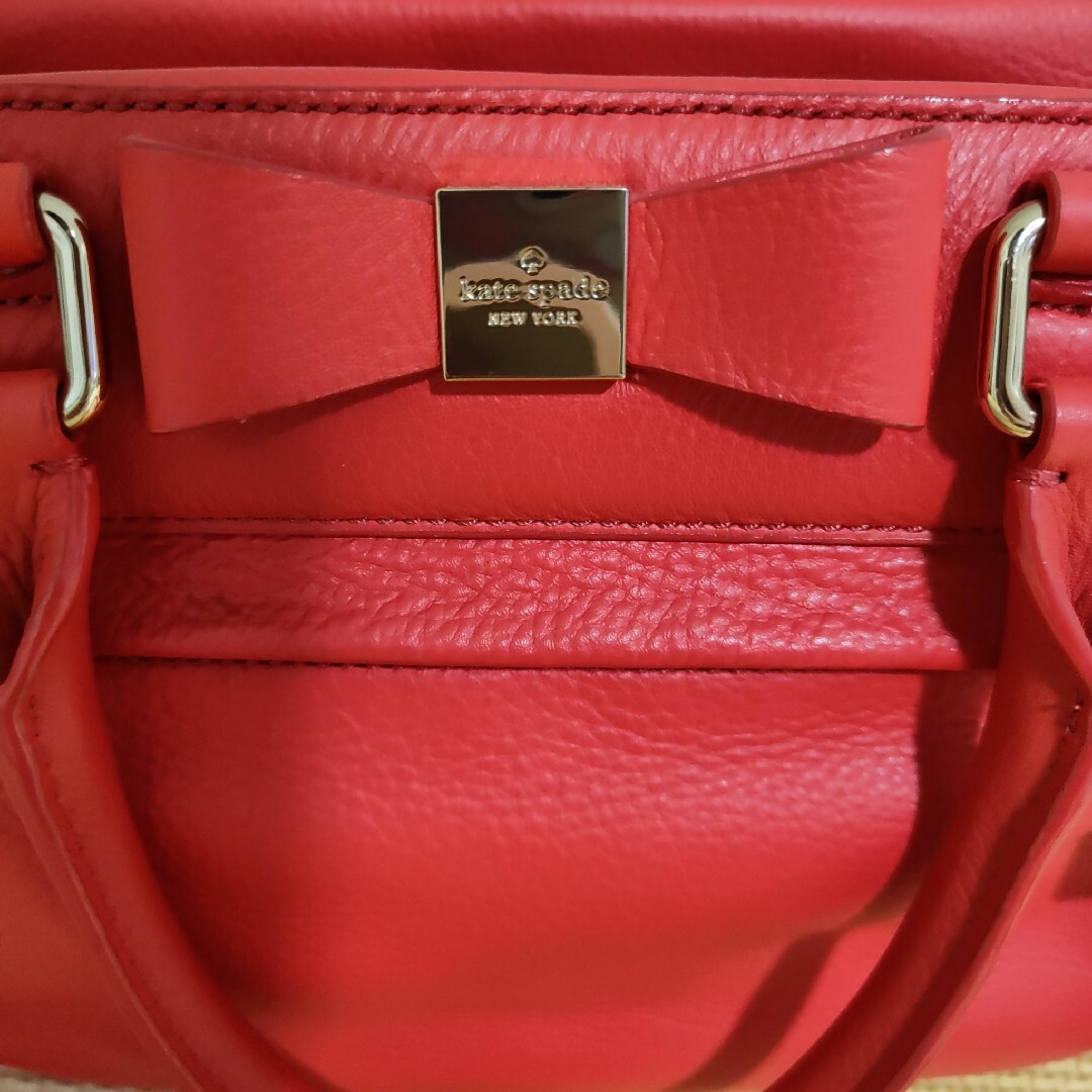 美品☆ケイトスペード 2WAY ショルダーバッグ 赤オレンジ 美品☆ケイトスペード 2WAY ショルダーバッグ 赤オレンジ