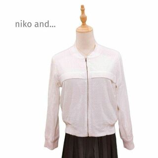 niko and... - niko and...／ニコアンド／F／総柄綿レースカジュアルフェミニンブルゾン