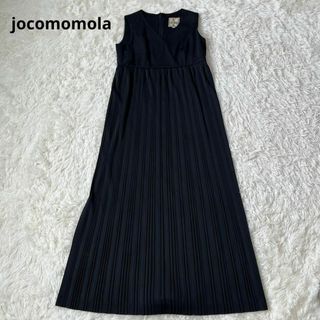 jocomomola ホコモモラ　プリーツ　ワンピース　ブラック　ノースリ