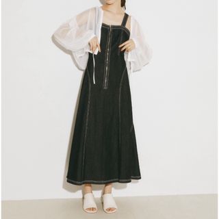 JILL by JILLSTUART - JILLレースアップデニムワンピース