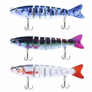 【色:B1-12.7cm,18g】Atibin リアル バス釣り ジョイント ベ(ルアー用品)