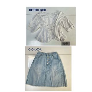 コルザ(COLZA)のハニーズ COLZA デニムスカート ＆　RETROGIRL トップス　(その他)