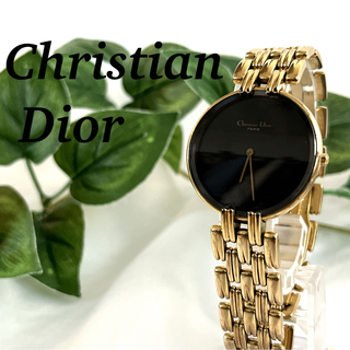 Christian Dior - 稼動品　クリスチャンディオール　腕時計　バギラ　ブラックムーン　ゴールドベルト