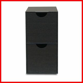 タツクラフト バスク 収納ボックス S 2段 BK ブラック 個箱入仕様 Bos(オフィス用品一般)