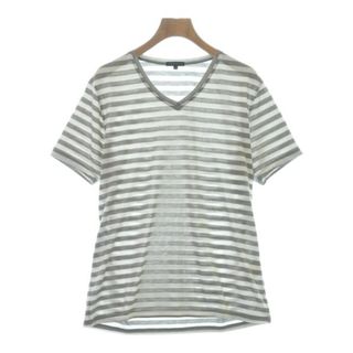 theory - Theory Tシャツ・カットソー 42(L位) グレーx白(ボーダー) 【古着】【中古】