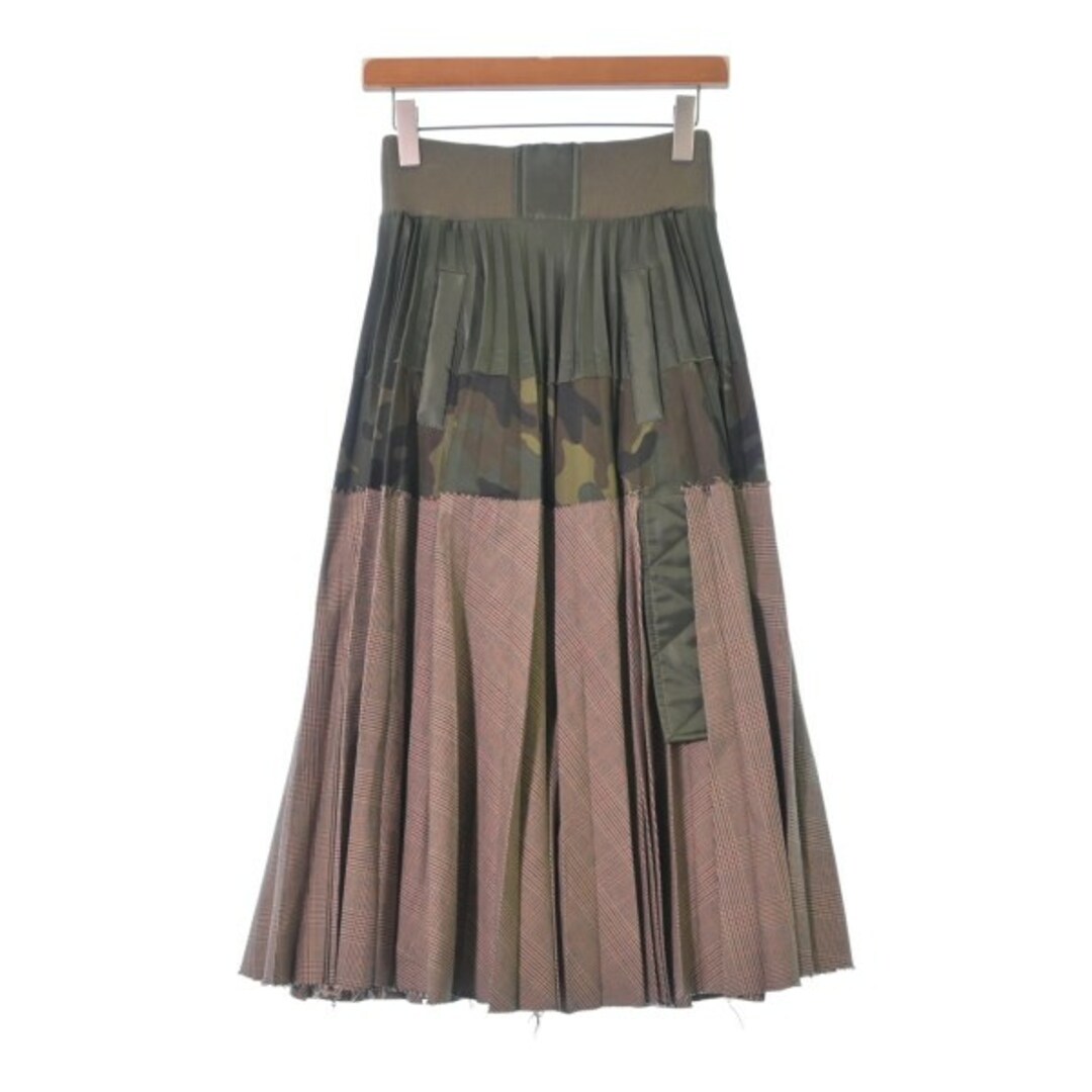 sacai ロング・マキシ丈スカート 1(S位) カーキxベージュ等(総柄) 【古着】【中古】 | フリマアプリ ラクマ sacai ロング・マキシ丈スカート 1(S位) カーキxベージュ等(総柄) 【古着】【中古】 | フリマアプリ ラクマ