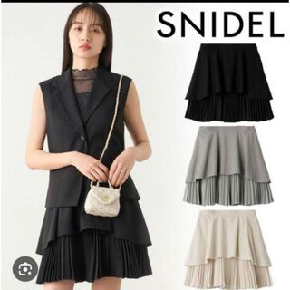 スナイデル(SNIDEL)のsnidel オーバーラップスカート(ミニスカート)