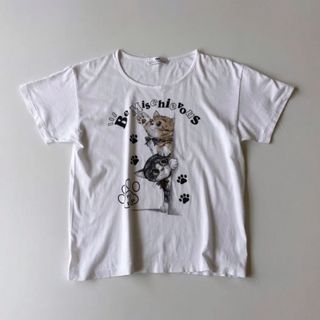 昭和 レトロ 古着 tシャツ ヴィンテージ  tシャツ 猫  tシャ