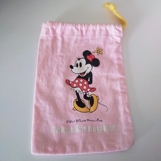 Disney - 6b【~31㈮】ミニー巾着 ディズニー 東京ディズニーランド 昭和レトロ