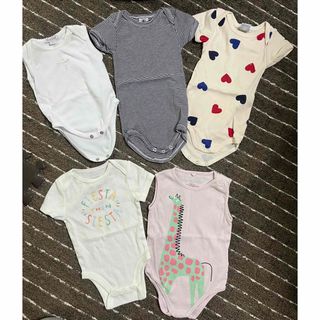 PETIT BATEAU - プチバトー キッシーキッシー など 半袖ボディ 5点セット