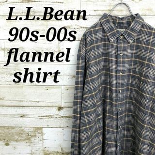 エルエルビーン(L.L.Bean)の【k7049】USA古着90s00sエルエルビーンフランネルチェック柄長袖シャツ(シャツ)