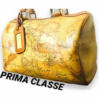 プリマクラッセ(PRIMA CLASSE)の美品 プリマクラッセ PRIMA CLASSE ハンド ボストン バック 地図(ハンドバッグ)