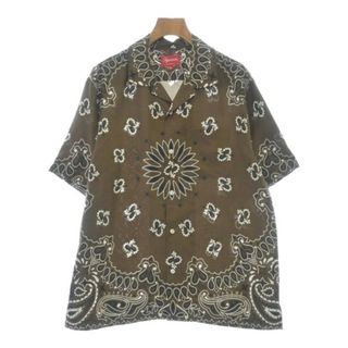 シュプリーム(Supreme)のSupreme シュプリーム カジュアルシャツ M 茶x黒x白(総柄) 【古着】【中古】(シャツ)