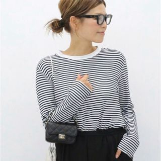 ドゥーズィエムクラス(DEUXIEME CLASSE)のDeuxieme Classe COCO Stripe TシャツNo5/ホワイト(Tシャツ(長袖/七分))