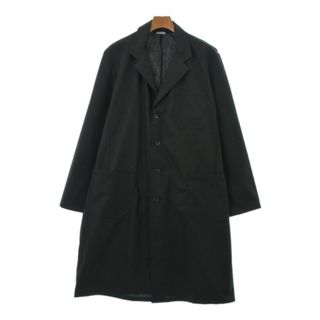 ミリタリー(MILITARY)のMILITARY ミリタリー チェスターコート 52(XL位) 黒 【古着】【中古】(チェスターコート)