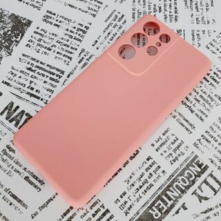 Galaxy S21 Ultra シリコンケース (4) ピンク(Androidケース)