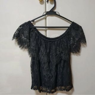 Hollister - ホリスター レーストリムキャミトップ（グレー を