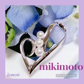 ミキモト(MIKIMOTO)のミキモトブローチ🌷　ロングセラー✨シンプルハートモチーフ(ブローチ/コサージュ)