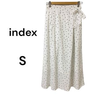 インデックス(INDEX)の☆index レディース インデックス ドット柄 ロングスカート パンツ 白 s(その他)