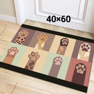 【限定品❗】40×60　猫　寝室　洗える　キッチン　滑りにくい　マット　ネコ　(バスマット)