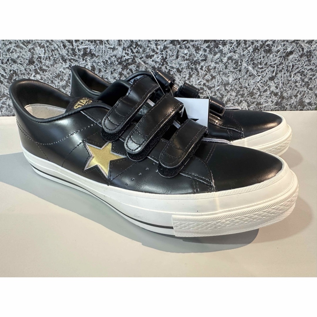 CONVERSE - 日本製 コンバース ワンスター ベルクロ 黒×金 28 CONVERSE - 日本製 コンバース ワンスター ベルクロ 黒×金 28