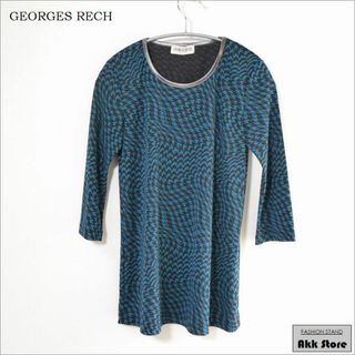 ジョルジュレッシュ(GEORGES RECH)のGEORGES RECH レディース トップス 七分袖 カットソー 日本製 S(カットソー(長袖/七分))