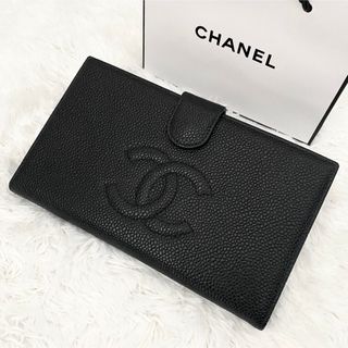 極美品✨CHANEL シャネル キャビアスキン がま口 ゴールド金具 財布