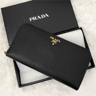 PRADA - 極美品✨PRADA プラダ サフィアーノレザー ラウンドファスナー 長財布