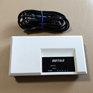 バッファロー(Buffalo)の⑩BUFFALO LSW-TX-5NP 10/100M スイッチングHub 電源(PC周辺機器)