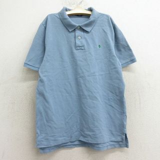 ラルフローレン(Ralph Lauren)の古着 ラルフローレン Ralph Lauren 長袖 ブランド ポロ シャツ キッズ ボーイズ 子供服 90年代 90s ワンポイントロゴ コットン 鹿の子 薄紺 ネイビー 24may22(シャツ/カットソー)