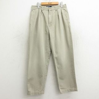 ラルフローレン(Ralph Lauren)のW33★古着 ラルフローレン Ralph Lauren ブランド チノ パンツ チノパン メンズ 90年代 90s コットン ベージュ カーキ 24may22 中古 ボトムス ロング(ワークパンツ/カーゴパンツ)