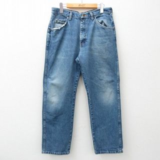 ラングラー(Wrangler)のW34★古着 ラングラー Wrangler ペインター パンツ メンズ 00年代 00s コットン 紺 ネイビー デニム 24may22 中古 ボトムス ロング(ワークパンツ/カーゴパンツ)