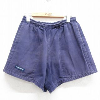 W31★古着 バーバリアン ショート イージー パンツ ショーツ メンズ 90年代 90s コットン 紫系 パープル 【spe】 24may22 中古 ボトムス 短パン ショーパン(ワークパンツ/カーゴパンツ)