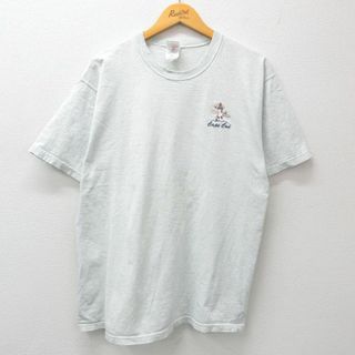 フルーツオブザルーム(FRUIT OF THE LOOM)のXL★古着 フルーツオブザルーム 半袖 ビンテージ Tシャツ メンズ 00年代 00s 灯台 ケープコッド クルーネック 薄グレー 霜降り 24may22 中古(Tシャツ/カットソー(半袖/袖なし))