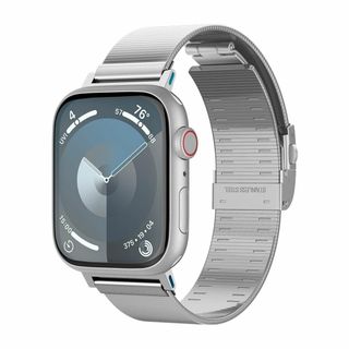 サイズ:AppleWatchバンドステンレス_色:シルバーSpigen Ap(その他)