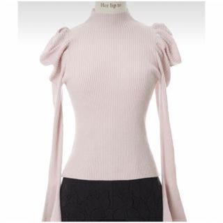 Herlipto Volume Sleeve Rib Knit Top