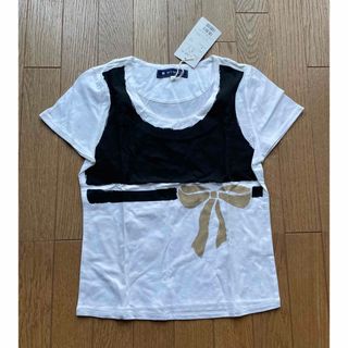 新品　エムズグレイシー　リボン柄　半袖カットソー　38 M 半袖Tシャツ