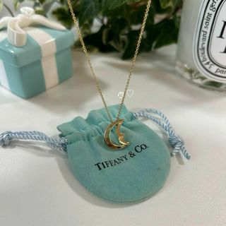 ティファニー(Tiffany & Co.)のティファニー　クレセントムーンネックレス　ペンダント　Ꮶ18ゴールド　三日月(ネックレス)