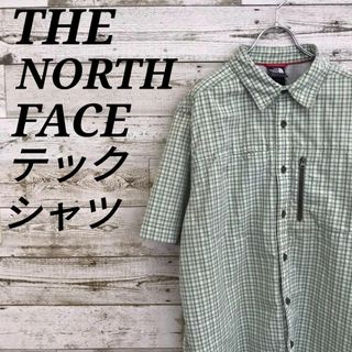 ザノースフェイス(THE NORTH FACE)の【k7055】USA規格ノースフェイス半袖シャツテックトップスチェック柄アウター(シャツ)