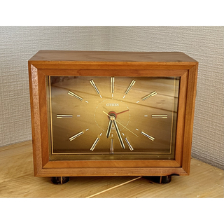 シチズン(CITIZEN)のシチズン　木製置き時計　レトロ　ジャンク(置時計)