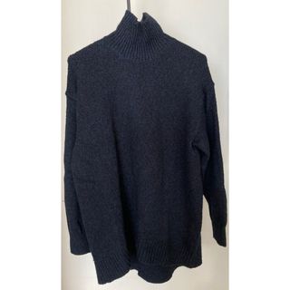 ユニクロ(UNIQLO)のUNIQLO:C ソフトニットハイネックセーター 長袖　NAVY ネイビー(ニット/セーター)