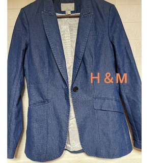 H&M - 匿名配送＊M＆M（M）コットン62％薄手デニムレディースジャケット（やや光沢）