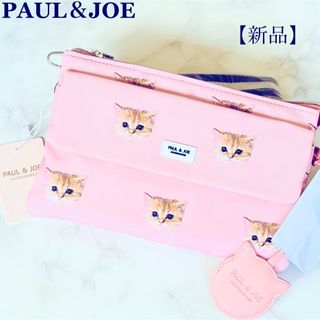 ポールアンドジョー(PAUL & JOE)の【新品】ポール&ジョー 　ショルダー バッグ　猫　ヌネット　ポーチ　ピンク　ネコ(ショルダーバッグ)